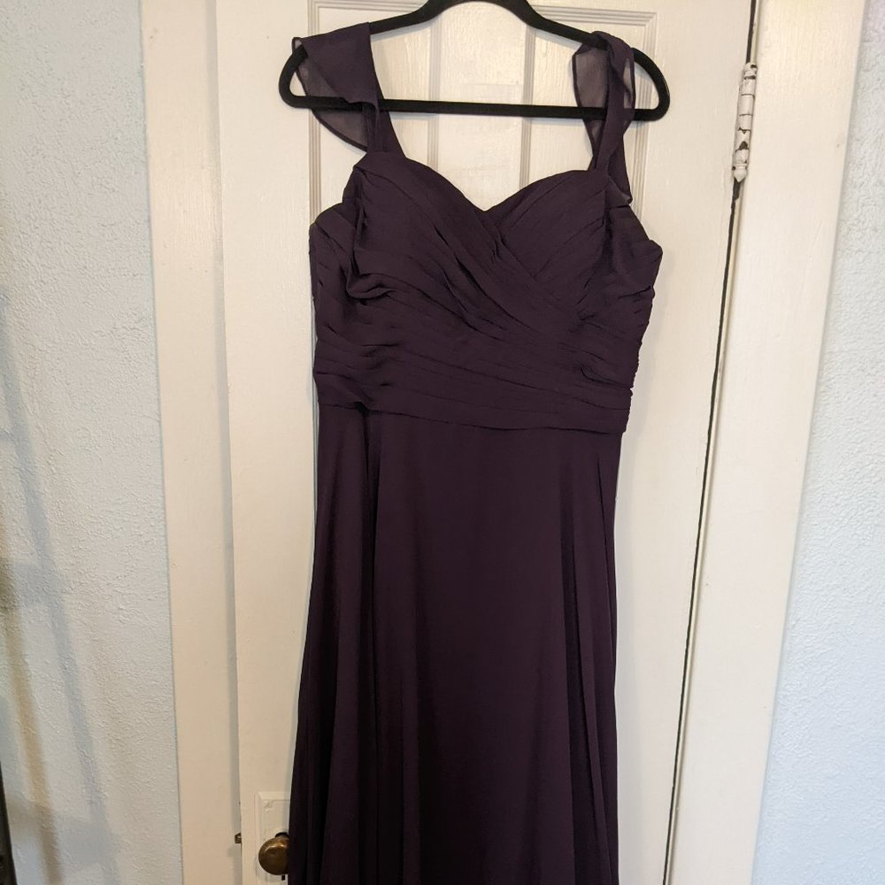 D'Zage Dark Purple Bridesmaid's Dress
